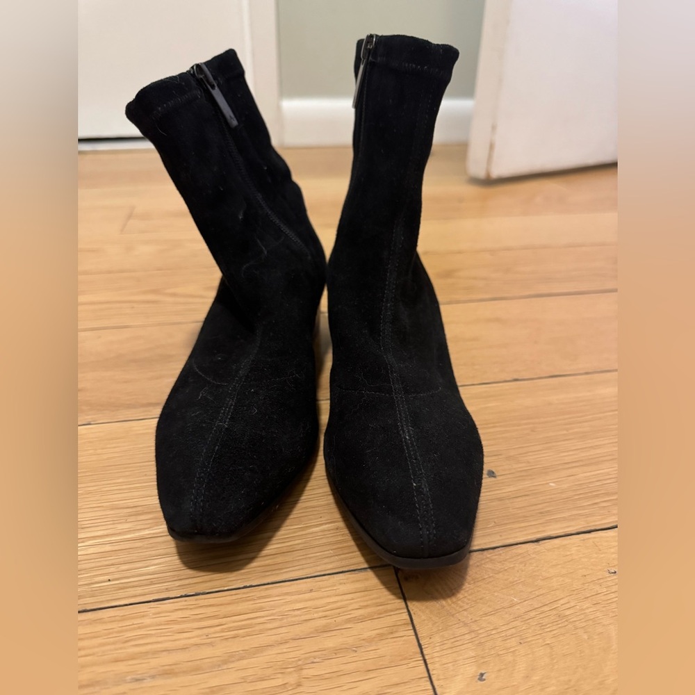 Aquatalia Black Suede Ankle Boots